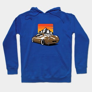 Brown Coupe Turbo Type 175 in Mountains Hoodie